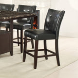 ZNTS Leather Upholstered High Dining Chair, Black SR011754