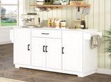 U_STYLE 54.3" Sideboard Buffet Cabinet with, 4 Doors & 1 Drawer, Melamine MDF Kitchen N711P437643K