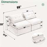 Modular Sofa,No Armrests,At will DIY,Soft Chenille Fabric,Neck W2108P261276
