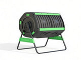 53 Gal Compost Bin Outdoor Dual Chamber Tumbling Composter with Adjustable Vents BPA Free Green 79464190
