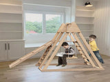 4-in-1 Juniper Indoor Play Gym - Jungle Gym Playset with Baby Swing, Slide, Ladder, and Climbing W2644P233324