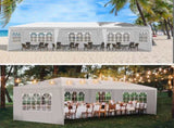 3*9m 5-Sided Iron PE Cloth Spiral Pipe Pergola 53623008