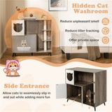 ZNTS Cat Litter box with Cat scratching post, Cat Apartment, Cat House, locker 88610669