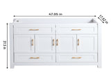 48" White Bathroom Vanity , Abundant Storage Cabinet -4 Soft close doors and 4 drawers W3133P389806