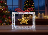 Set of 3 Lighted Iridescent Cut-out Gift Box Christmas Decorations, Pre-lit Holiday Decor with 357 77157291