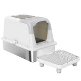 Stainless Steel Enclosed Litter Box for Cats 21843372