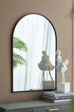 24" x 36" Black Arched Mirror with Metal Frame, Wall Mirror for Living Room Bedroom Entryway W2078135282