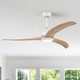 (Same SKU W1592P176976) 52" Ceiling Fan, Solid Wood Blades Ceiling Fan With Light with Remote W1592P268382
