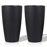 Indoor/Outdoor Modern The appearance is made of imitation rattan Design Planter,22.5 inch Black W2885P253132