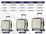 Luggage,with front opening,TSA approved lock,hardshell suitcase,White W2880P208359