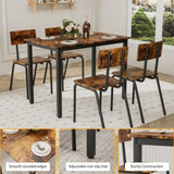 5-Piece Dining Table Set with 4 Chairs, 43" Kitchen Table & Chairs Set for 4, Dining Room Table with W578133461