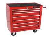 7 DRAWERS MULTIFUNCTIONAL TOOL CART WITH WHEELS-RED 78347019