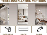 56"x 15" inch Full Body round corner mirror for Living Room Bedroom Cloakroom Wall with W2709P329033