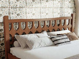 Full Size Bamboo Platform Bed with Diamond-shaped headboard, Solid Bamboo-made Bed Frame with W5316P484021