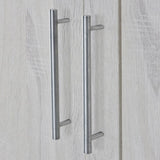 4 Door Wardrobe Armoire Closet with 3 Drawers, White 43584069