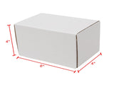 50 Corrugated Paper Boxes 6x4x4"White Outside and Yellow Inside 08347843