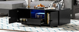 U-Can Modern High Glossy Rectangle Coffee Table, Stylish Center Table with Storage Space, Accent N724P294656B