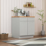 33"in W x 24"in D x 34.5"in H in Shaker Dove Plywood Ready to Assemble Kitchen Base Cabinet T3210P296365