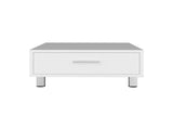 Athens Coffee Table, One Drawer, Four Legs, White B097P474312