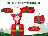 Rising Santa with Gift Box Inflatable 3.6ft, 190D Polyester Christmas Yard Decor with 2 LED Lights, 31245621