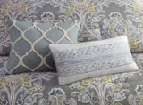 5 Piece Cotton Duvet Cover Set Grey King B035129117