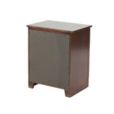 2 Drawers Pine Wood Nightstand, Cherry B016P257268