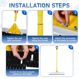 29in Wide Snow Pusher Shovel Plow Blade for Driveways, Sidewalks, Doorways & Decks, Hockey Rinks, 58980781