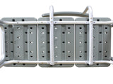 Medical Bathroom Safety Shower Tub Aluminium Alloy Bath Chair Transfer Bench with Back & Handle Gray 23066478