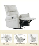 ZNTS Rocking Recliner Chair,360 Degree Nursery Rocking Chair,Glider Chair,Modern Small Rocking 12560160