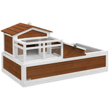 ZNTS Wooden Rabbit Cage （Prohibited by WalMart） 30437093