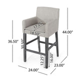 Upholstered 30.5 inch Counter Stools - Light Gray/Gray 71253.00LGRY
