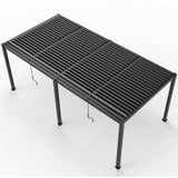 ZNTS 8610J Louver Pergola 10x19FT Aluminum Frame & Louvers W2089P187637