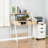 Computer Desk with Drawer ,Natural 19479753