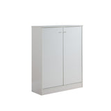 Shoe/Storage Cabinet with Two Doors Five Shelves - White B107133630
