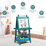 3-in-1 Double-Sided Storage Art Easel -Green 08579832