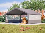 Extra Large Outdoor Dog House Tent 3-Sided Mesh Windows, Breathable Sun Rain Cover Pet Shelter 35504686