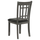 Medium Grey and Black Lattice Back Side Chairs B062P145657