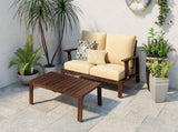 2 Pieces Outdoor Sofa Set 2-person Patio Seating Group Outdoor Conversation Set with Cushions and a N719P246159D