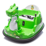 12V Kids Ride On Bumper Car W/Parents Control,Dinosaur Shape & Element Design,2WD,Spray With W1578P268994