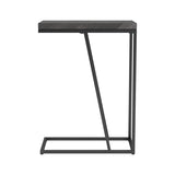 Rustic Grey Herringbone and Sandy Black Accent Table B062P153638