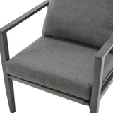 Gray Aluminum Lounge Chair with Sleek Rope Accents and Comfortable Cushions, Perfect for Modern N767P237034G