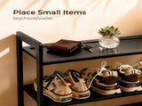 26.8*9.84*35.4in 6-Tier Flat Bamboo Shoe Rack, Black 03654485
