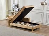 Modern Upholstery Chaise Lounge Chair with Storage Velvet W1097102810