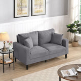 57 " High Resilience Loveseat Sofa, Wooden Frame 2 Seat Sofa, Comfy , Small Space Saving Modern W311P221207