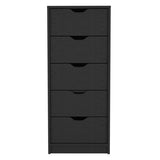 Basilea 5 Drawers Tall Dresser, Pull Out System -Black B07092124