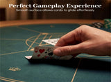 47" Round Foldable Poker Table Top Mat Non-Slip Rubber Base, Portable Casino-Grade Poker Mat 49690522