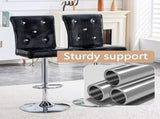 A set of 2 black vintage crocodile leather lift bar chairs, featuring crystal clasp design and W3875P371070