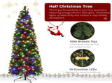 7.5ft Pencil Shape Automatic Tree Structure PVC Material 1090 Round Heads 350 Lights Warm Color With 58420987