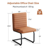 Dining Chairs Set of 2, Upholstered Kitchen Chairs with Metal Legs, Armless Chair with Comfortable T3593P338464