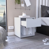 Aberdeeen 19.7-Inch High Nightstand End Table with Open Shelf B200P173171
